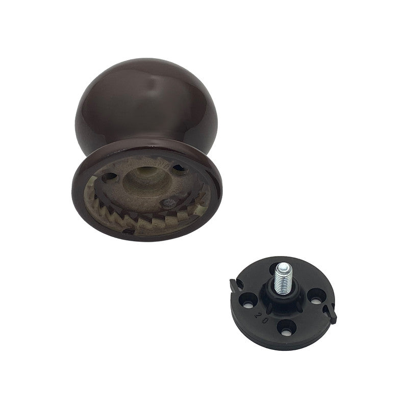 Pomolo fisso per porta SAGUATTI 869/70UB in alluminio marrone lucido