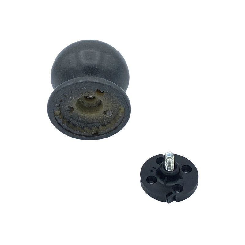 Pomolo fisso per porta SAGUATTI 869/70YAB in alluminio grigio opaco