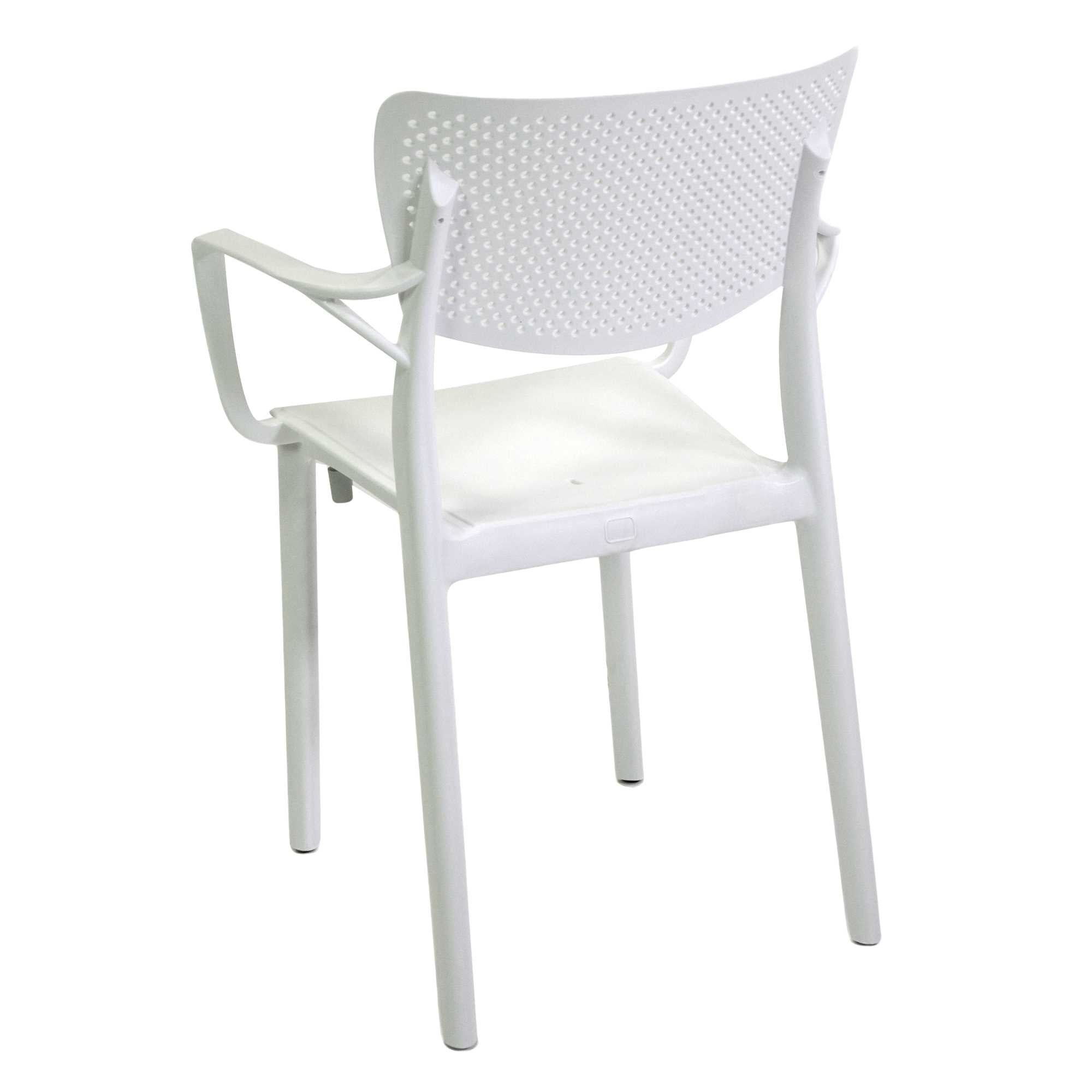 Sedia da Giardino 54,5x53xh84 cm in Polipropilene Alezio Bianco