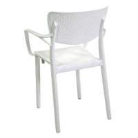 Sedia da Giardino 54,5x53xh84 cm in Polipropilene Alezio Bianco