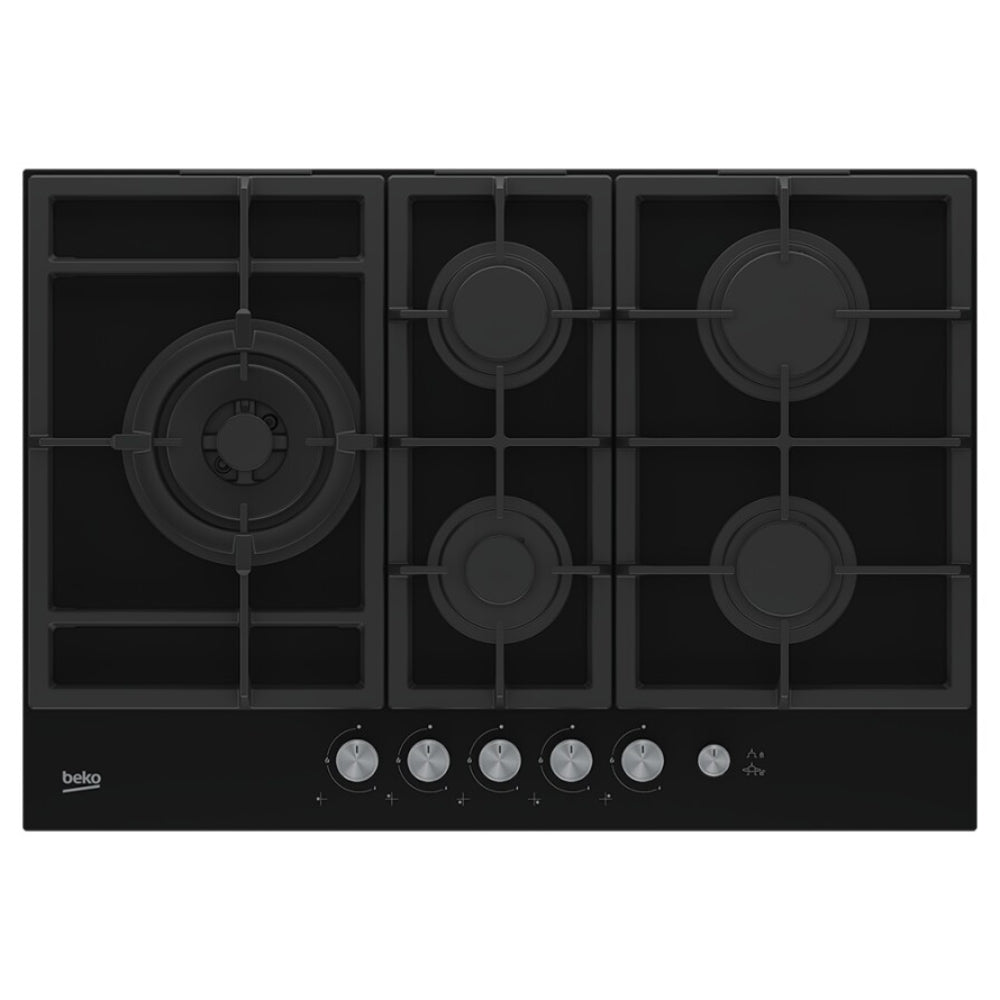 Beko hill 75235 s piano cottura nero da incasso 75 cm gas 5 fornello(i) - 7718086717