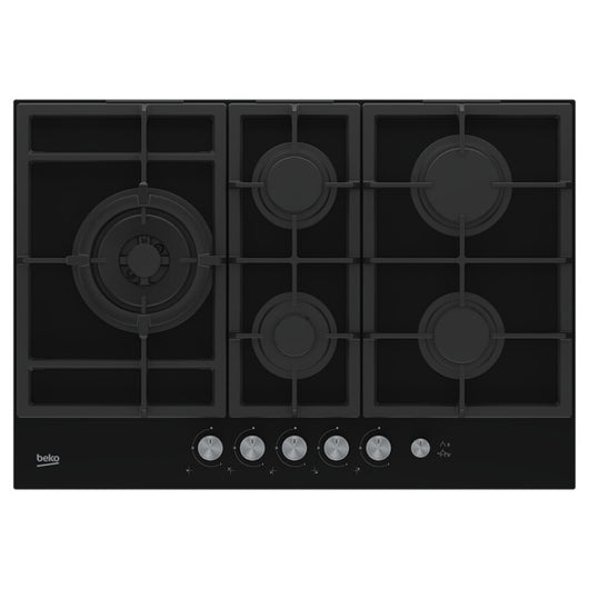 Beko hill 75235 s piano cottura nero da incasso 75 cm gas 5 fornello(i) - 7718086717