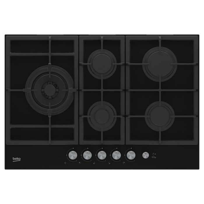 Beko hill 75235 s piano cottura nero da incasso 75 cm gas 5 fornello(i) - 7718086717