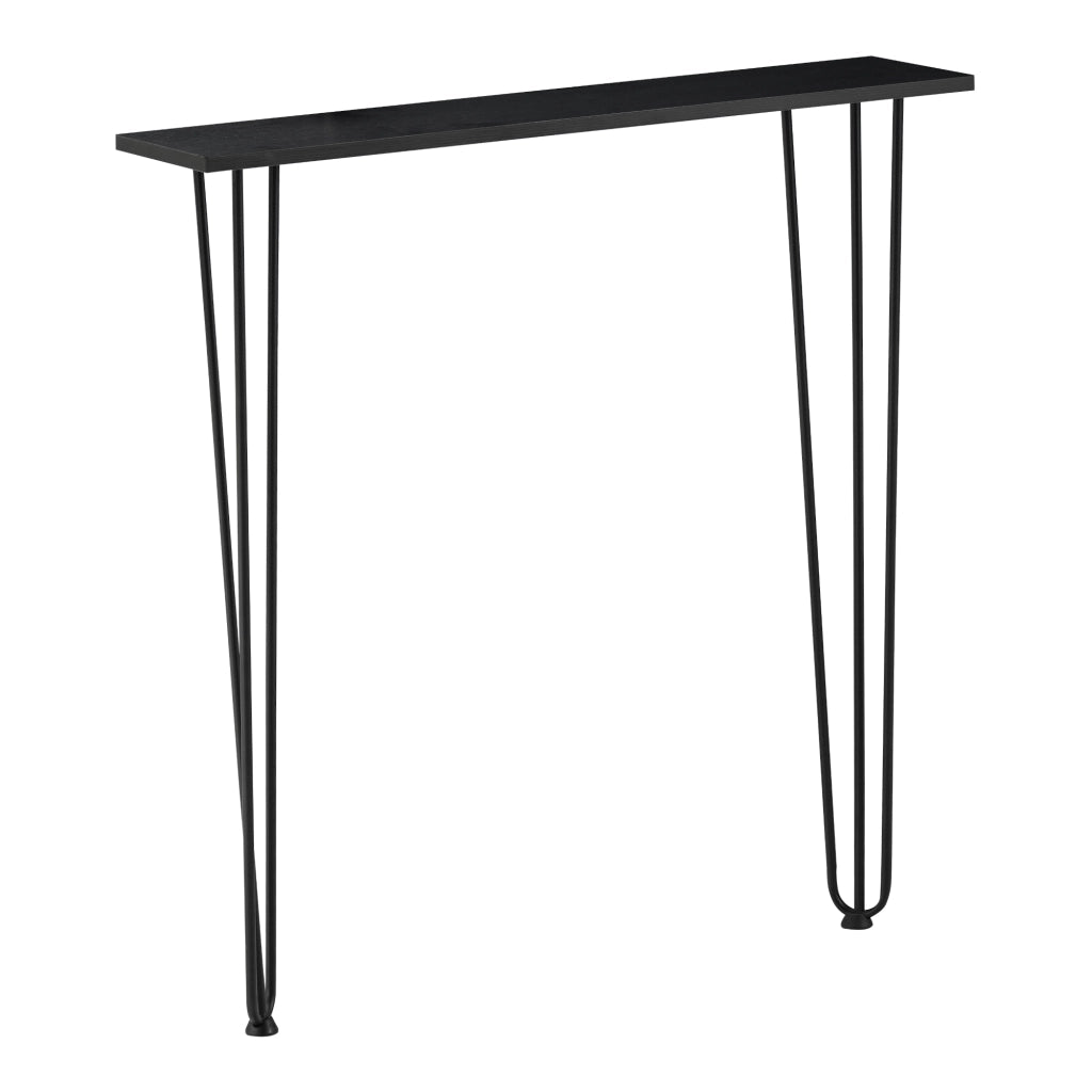 Consolle da Muro Kokemäki con Gambe a Forcina Nero 82 x 80 x 18 cm [en.casa]