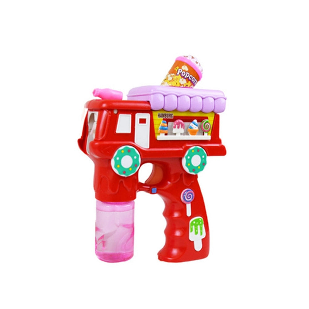 Trade Shop - Pistola Spara Bolle A Forma Di Camion Dei Dolci Con 2 Flaconi Di Ricarica Da 70ml 6760270 -