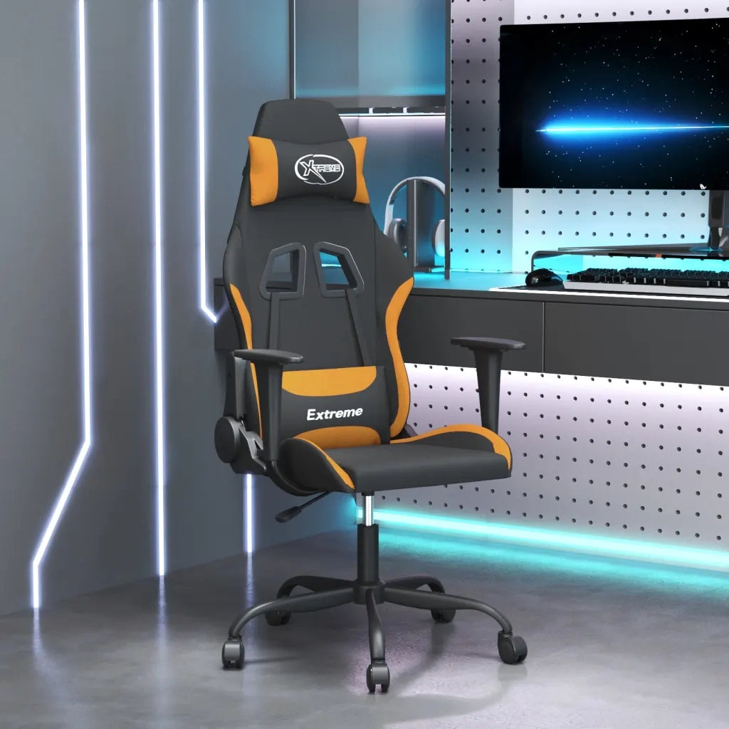 Sedia da Gaming Nero e Arancione in Tessuto cod mxl 61770