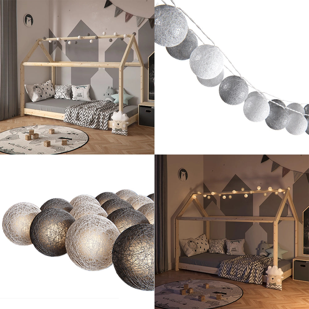 Vicco Catena luminosa Grigio 310 cm