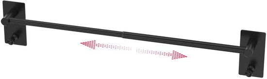 Handdoekenrek regolabile 40-75 CM - fissato alla parete - acciaio inox SUS304 - cucina bagno - nero