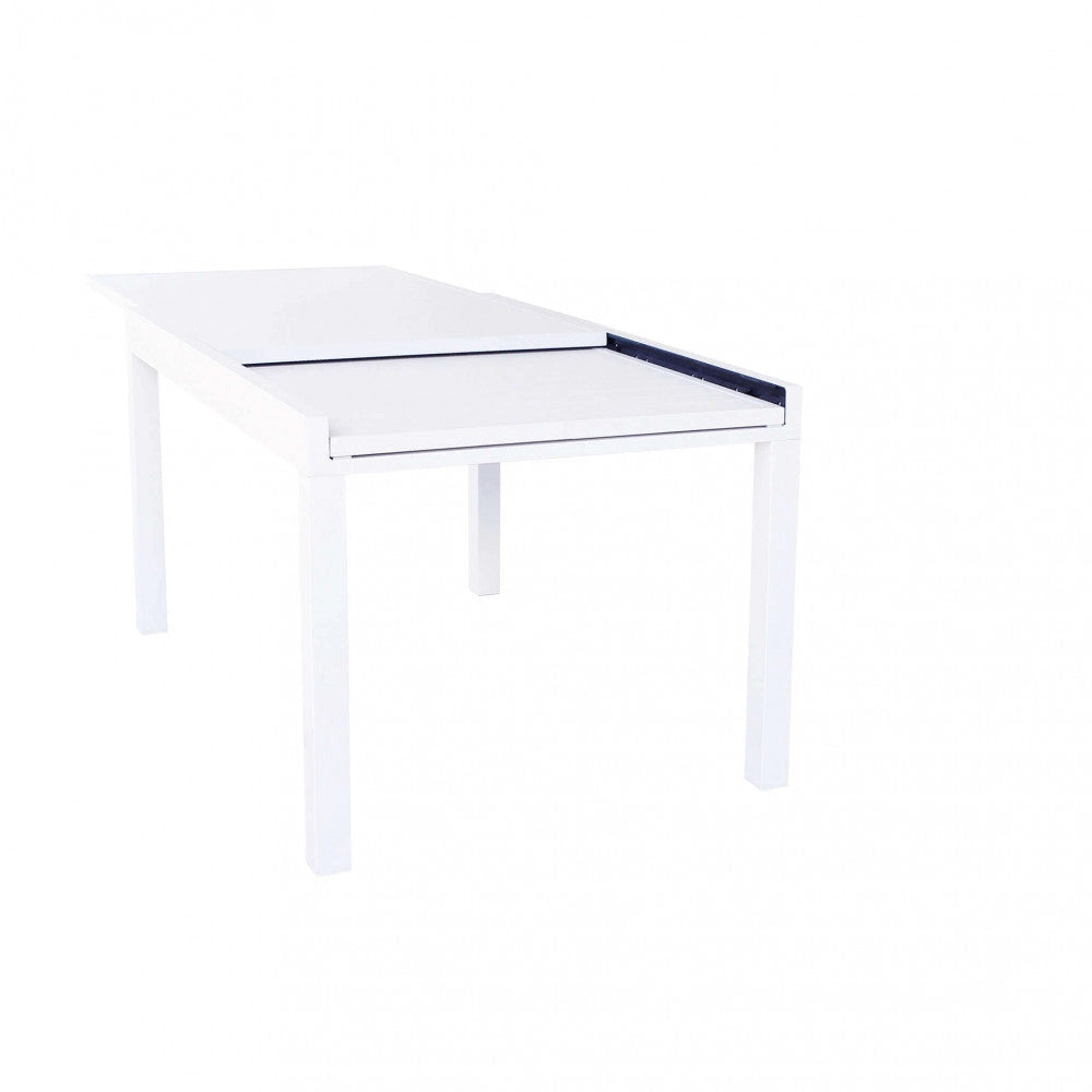 Tavolo Allungabile Hawaii 135/270x90x75 h cm in Alluminio Bianco