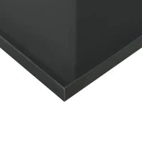 Tavolino da salotto moderno in vetro lucido con striscia LED regolabile e ruote girevoli, 80×80×40 cm, Bianco+Nero
