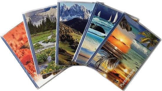 Set di 5 album fotografici - 13 x 19 cm - trasparente - spazievitore