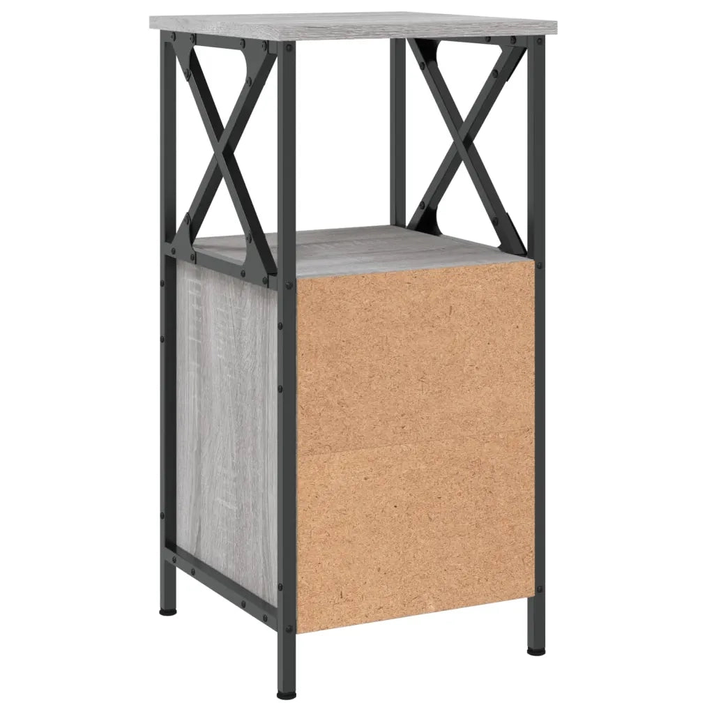 Comodino | Armadio da Notte | Mobiletto da notte Grigio Sonoma 34x35,5x70 cm in Legno Multistrato