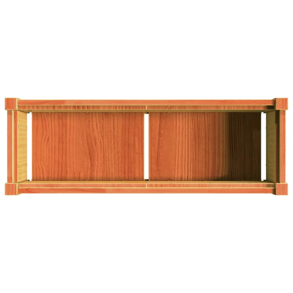 Fioriera rialzata per piante fiori terrazza giardino finitura a cera 90 x 31 x 31 cm legno di pino massiccio marrone 02_0038506
