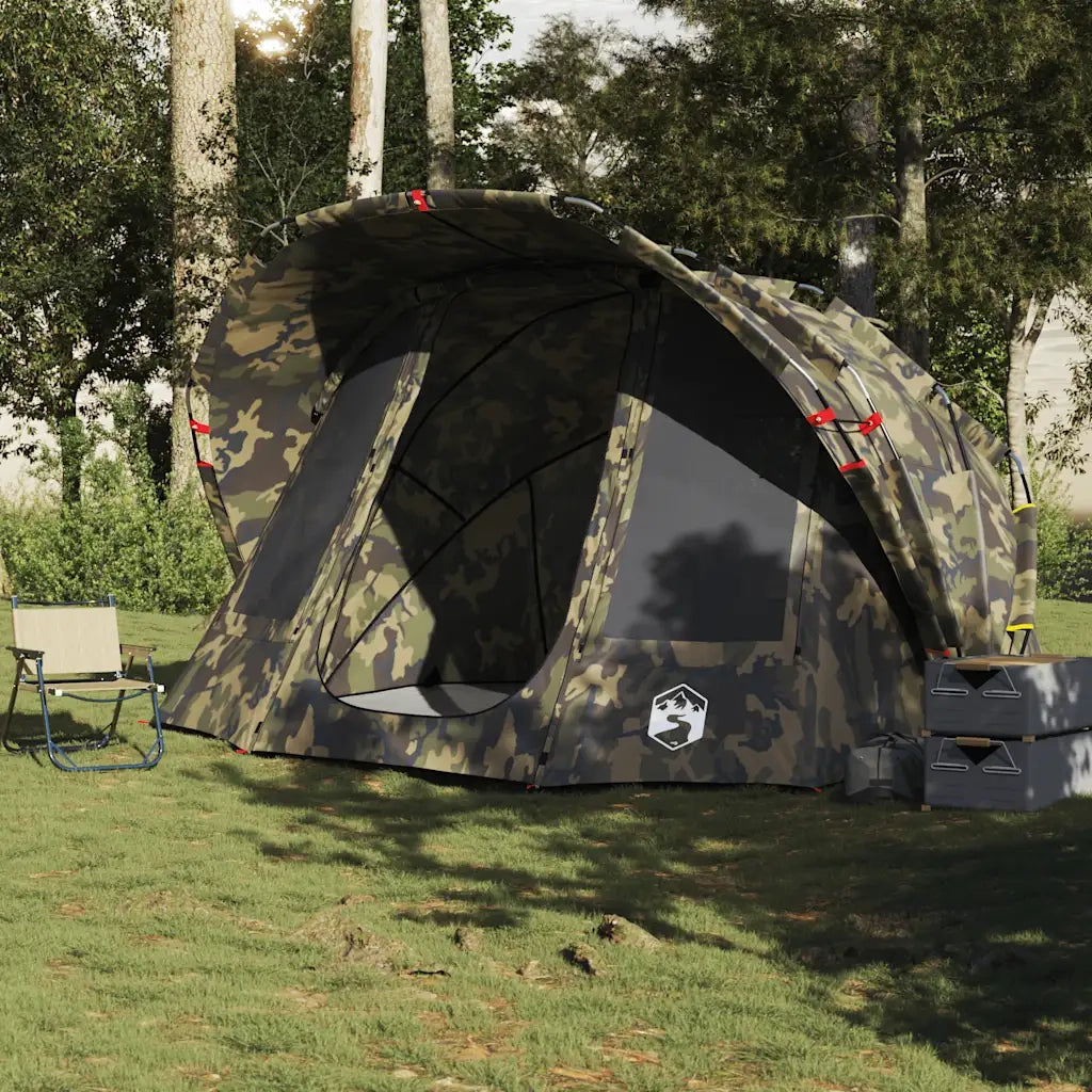 vidaXL Tenda da Pesca per 5 Persone Mimetica Impermeabile
