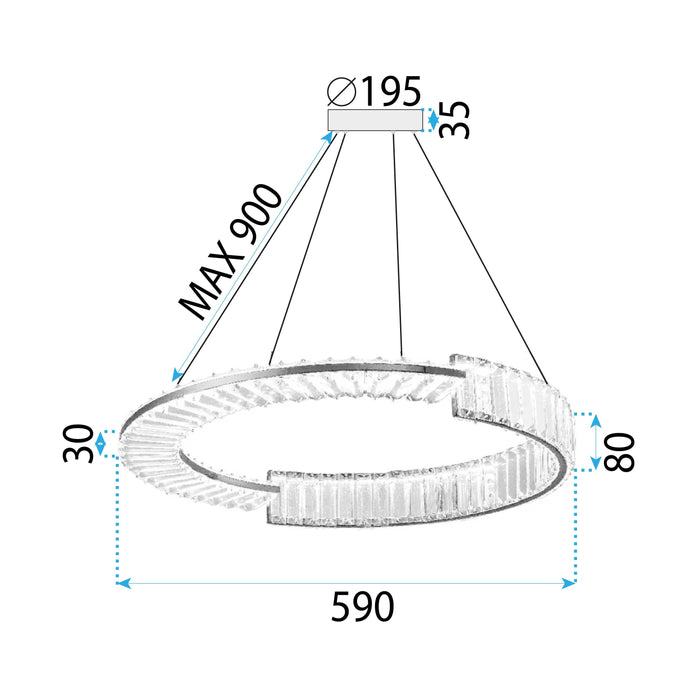 Lampada Led App1529-cp60 Chrome