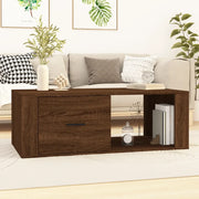Tavolino Salotto Rovere Marrone 100x50,5x35cm Legno Multistrato 816543
