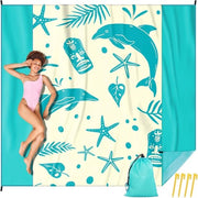 Pavillon da picnic 280 x 300 cm impermeabile - nylon pieghevole - per 8-10 persone - leggero e compatto - vacanza in spiaggia & viaggi