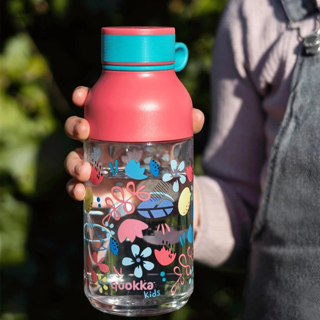 Bottiglia d'acqua Design Fiore Capacità 430ml in Ecozen Rosa Quokka