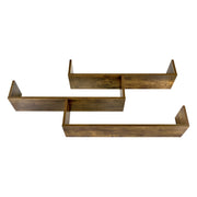 Mensola contenitore da parete 119 cm effetto legno scuro 03_0005204