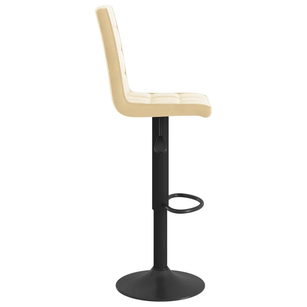 Sgabelli da Bar 2 pz Crema in Velluto 335762