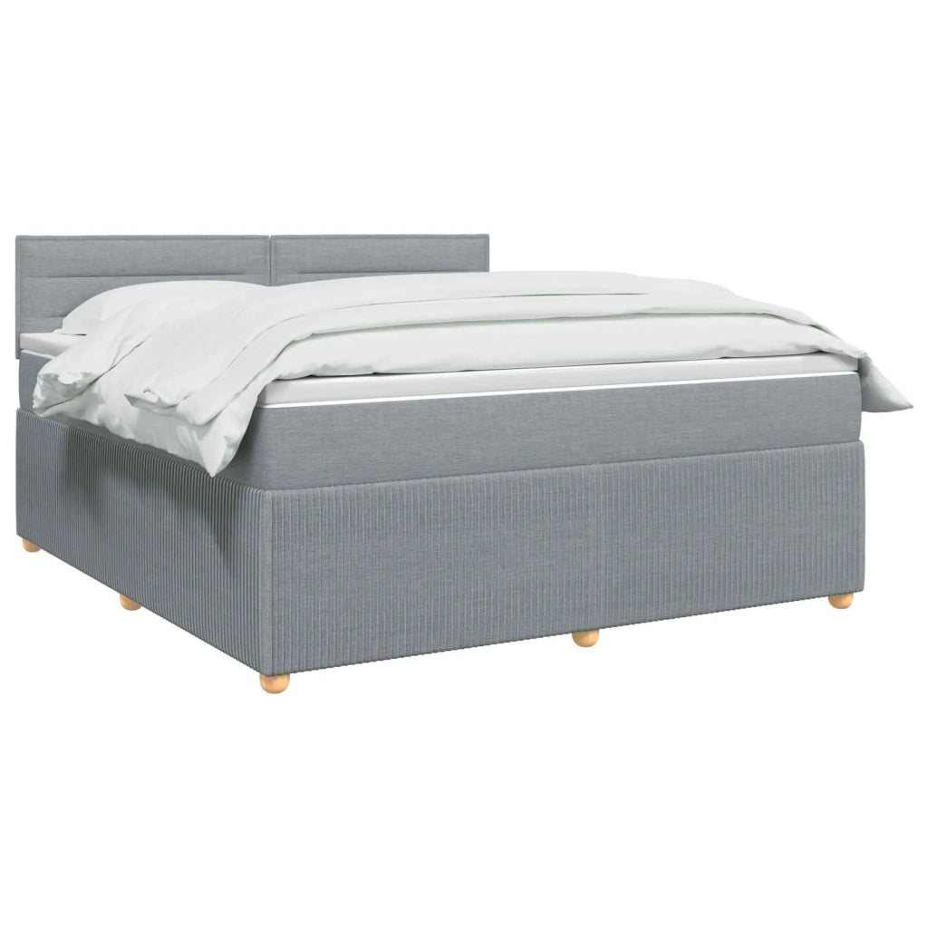Letto box spring con materasso Grigio Chiaro 140 x 190 cm 3451454