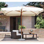 Ombrellone da giardino DELUX in legno, con doppia carrucola - Ombrellone Da Giardino Delux In Legno, Con Doppia Carrucola Rettangolare 3x4 M Colore Ecru Misure: 3 x 3 m