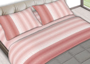Completo Lenzuola Letto In 100% Cotone Made In Italy Varie Fantasie C.N - Piazza E Mezza - Cristal Rosa