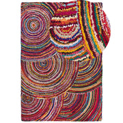 Tappeto di pezza in cotone Multicolore 160 x 230 cm Tappeto fatto a mano astratto boemo intrecciato