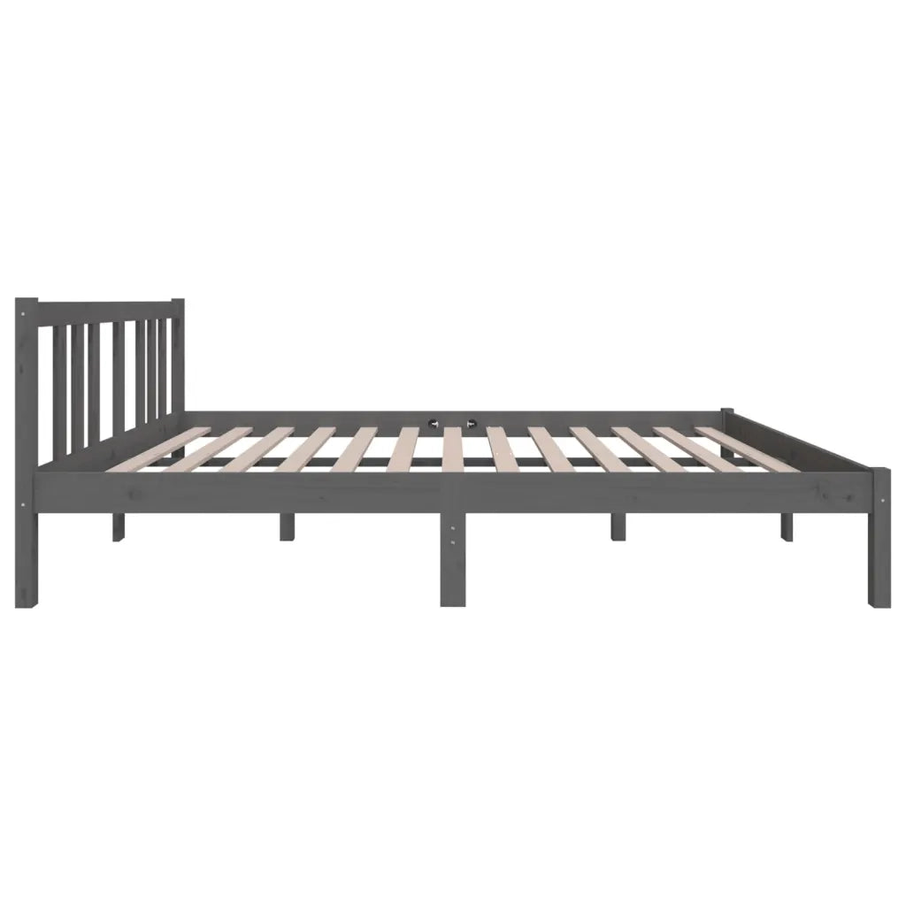 Giroletto Grigio in Legno Massello 135x190 cm Double 814861