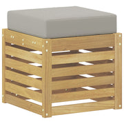 Panchina da esterno | Panchina da Giardino | Panca da Giardino con cuscino Bianco 43 x 43 x 45 cm