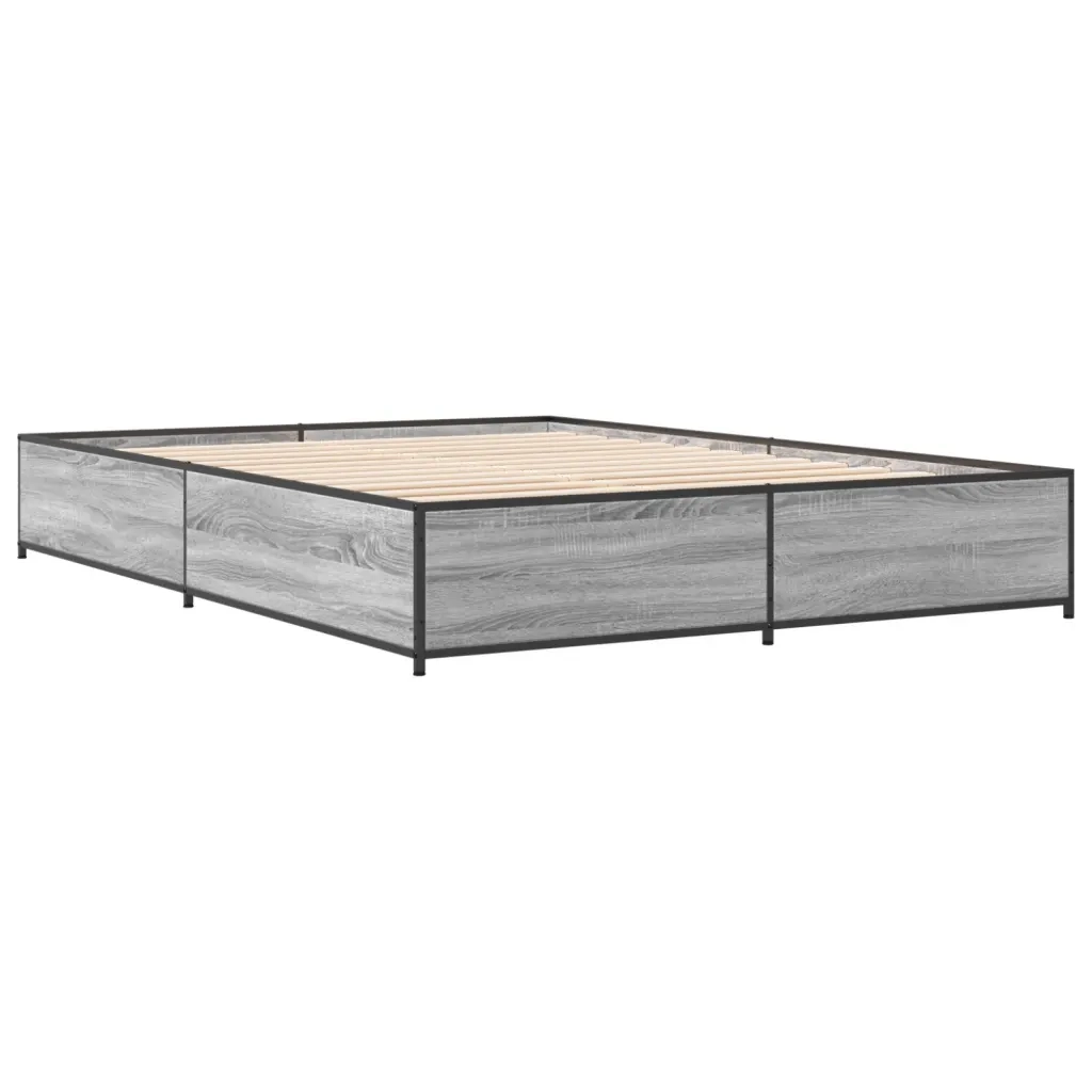 Giroletto Grigio Sonoma 140x200 cm in Legno Multistrato Metallo