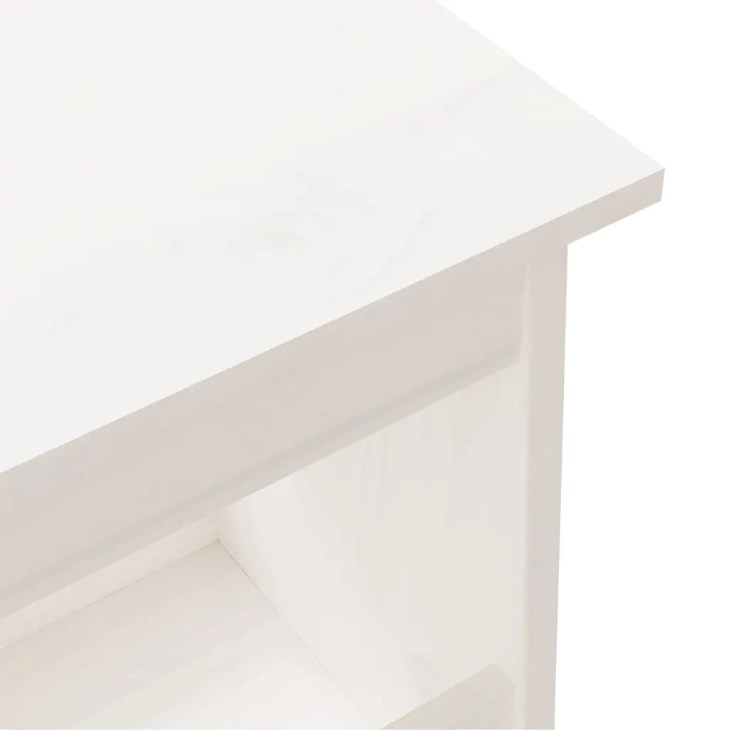 vidaXL Panca da Ingresso Bianca 160x28x45 cm in Legno Massello di Pino