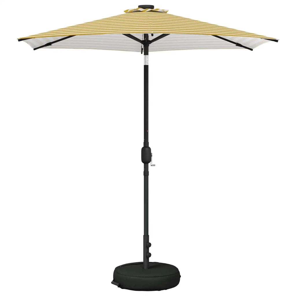 Ombrellone da giardino-Parasol da giardino con luci LED e base 230 x 230 cm Poliestere 916080