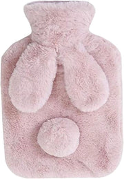 Bottiglia di acqua calda morbida con coperchio - 1L - Borsa di acqua calda carina - Comfort e calore sicuri - Senza odore - Ideale per regali di Natale e inverali per bambini