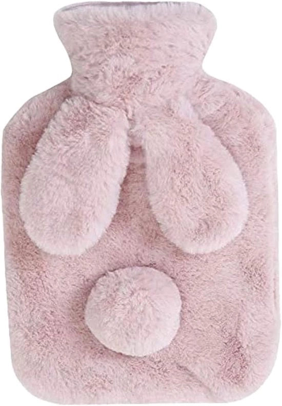 Bottiglia di acqua calda morbida con coperchio - 1L - Borsa di acqua calda carina - Comfort e calore sicuri - Senza odore - Ideale per regali di Natale e inverali per bambini