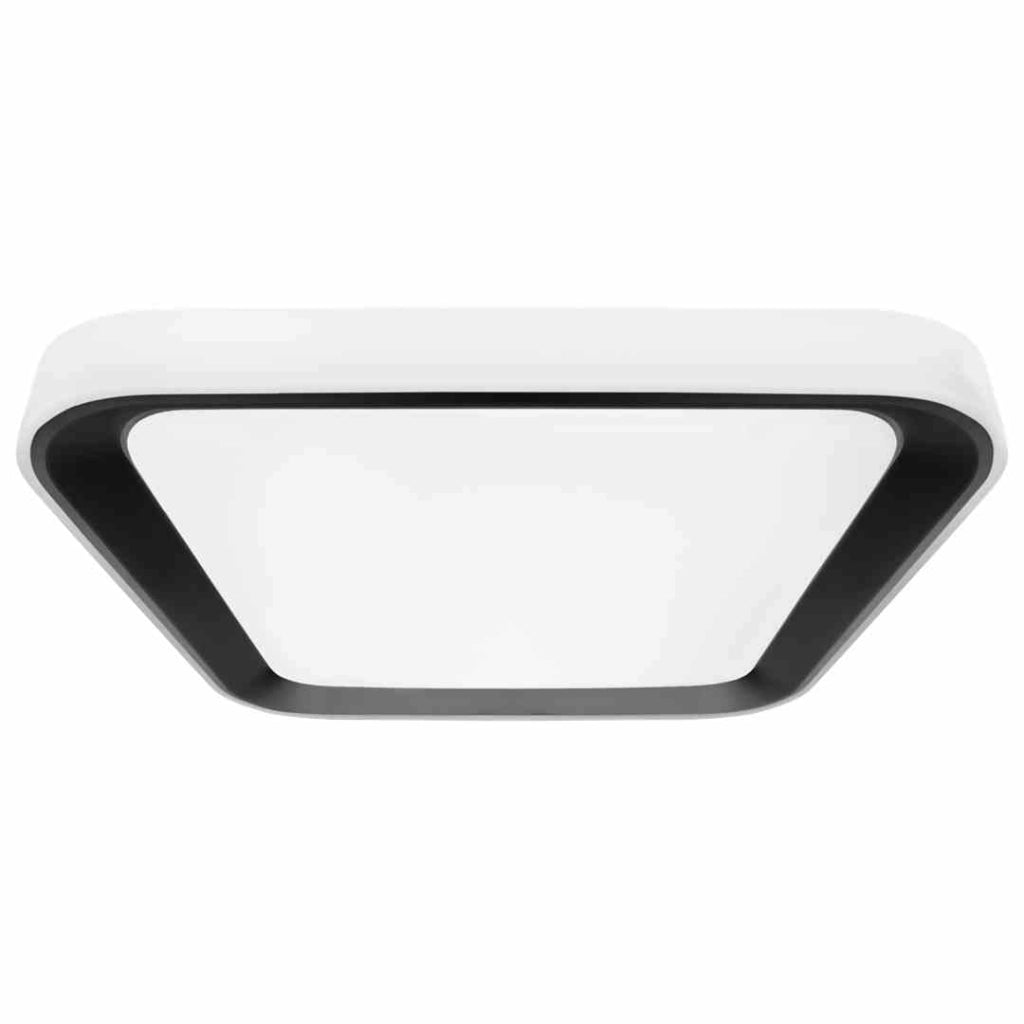 Plafoniera LED Milagro Quadro 40x40 nera 38W CCT con telecomando