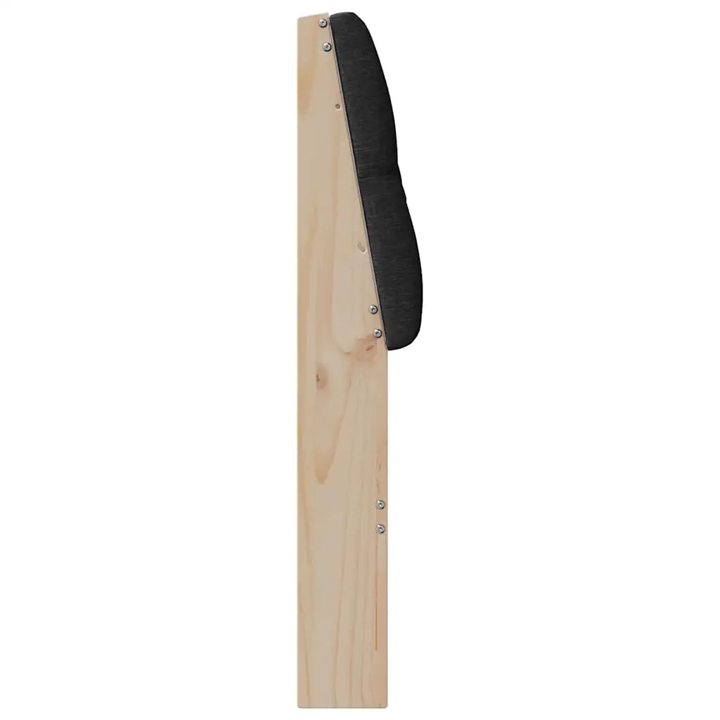 Testiera imbottita-Testiera con Cuscini-Testata Nero 90 cm Pino massello 511514