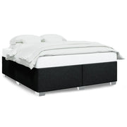 Letto matrimoniale | Letto per adulti | Giroletto senza Materasso Nero 180x200 cm in Tessuto