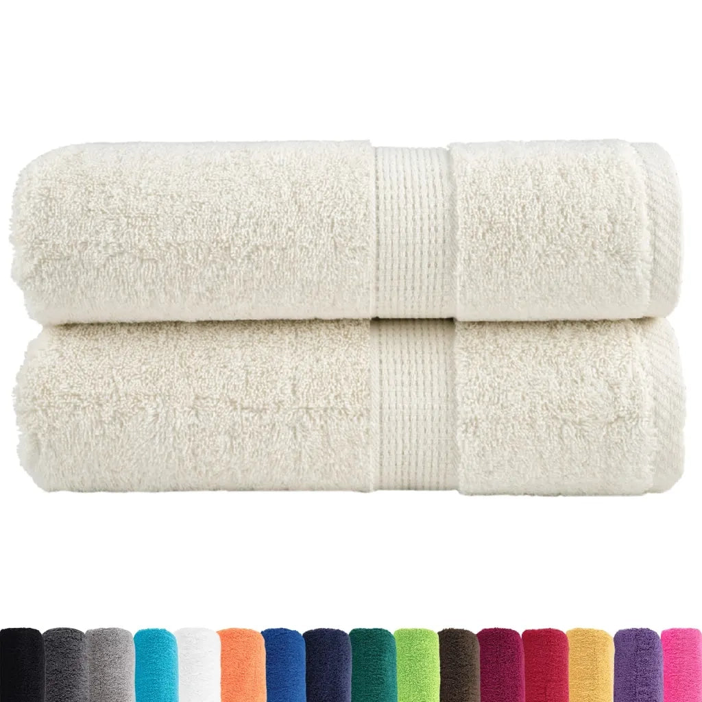 vidaXL Asciugamani per Ospiti SOLUND 2 pz Crema 30x50 cm 600 g/m²