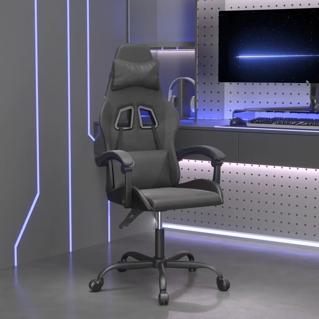 Sedia da Gaming | Sedia da e-sports Nera in Similpelle