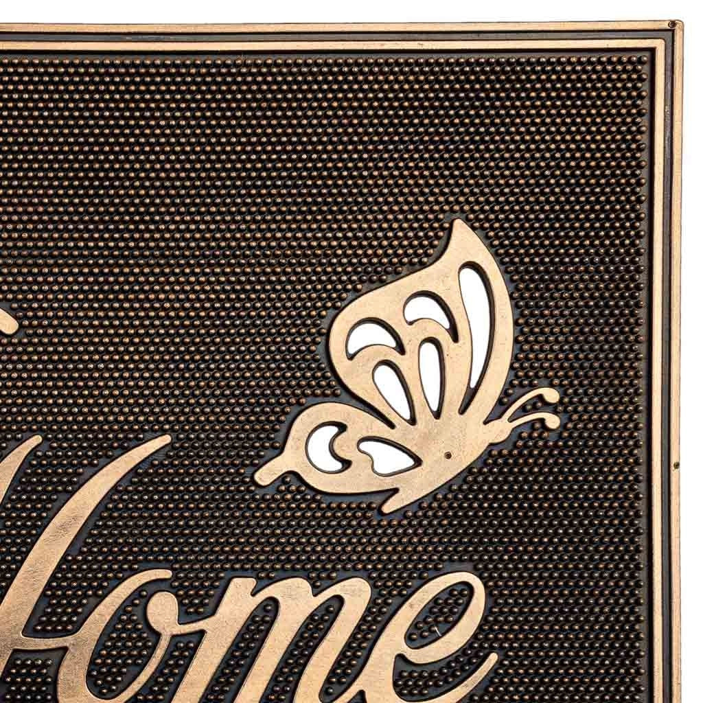 Zerbino in gomma con finitura rame nero 45x75