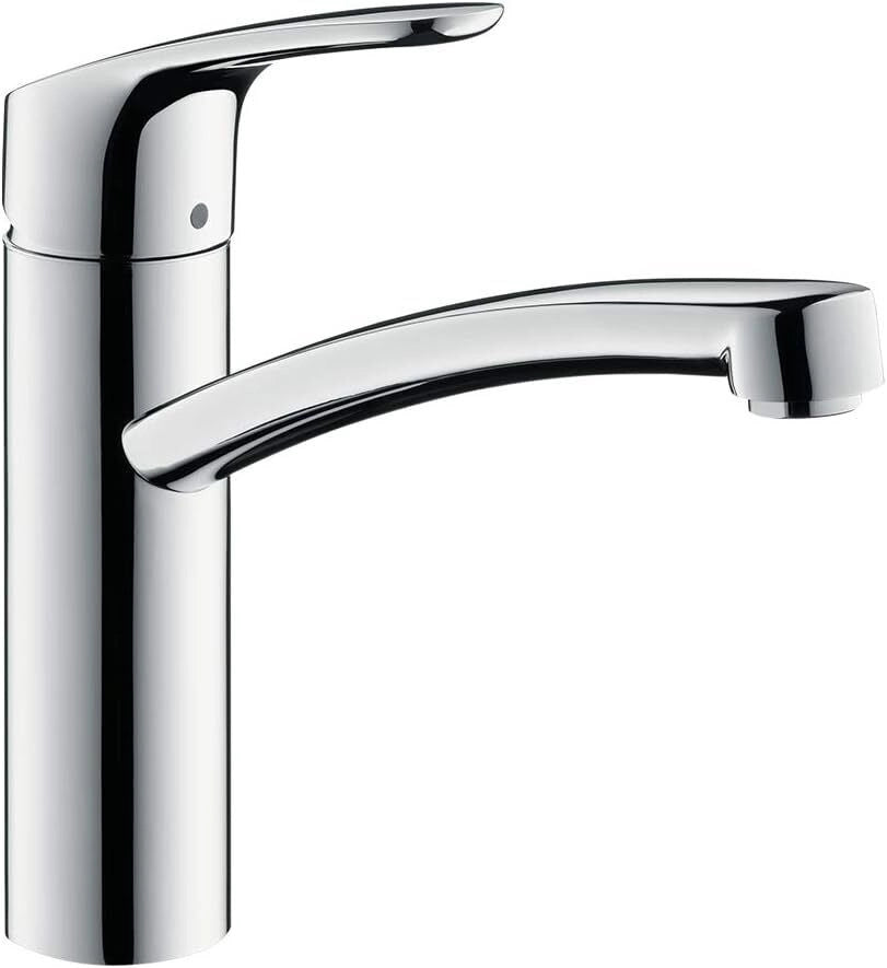 Hansgrohe Focus M41 - Rubinetto da cucina Miscelatore cucina con altezza bocca 160 mm Rubinetto Mono Splitcomando con bocca girevole cromo Cromo ComfortZone 160 mm senza tubo flessibile