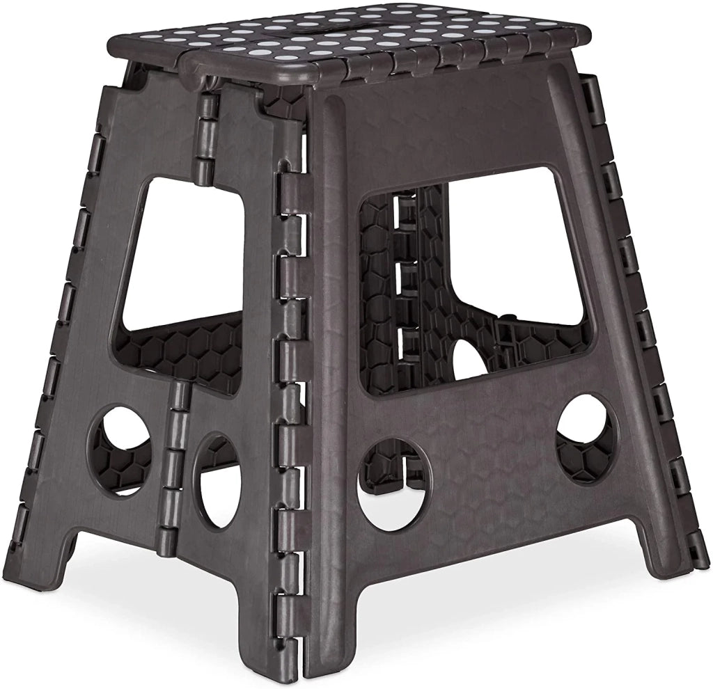 Sgabello pieghevole portatile XL 120 kg Nero 13_0002801