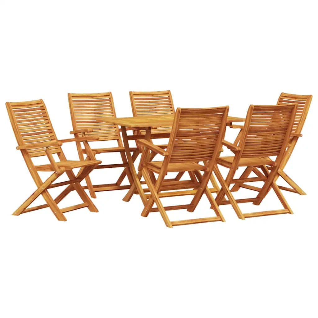 Set da Pranzo per Giardino 7 pcs Marrone 3375757