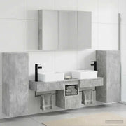 Set di mobili per il bagno 6 pcs Grigio Cemento 3407138