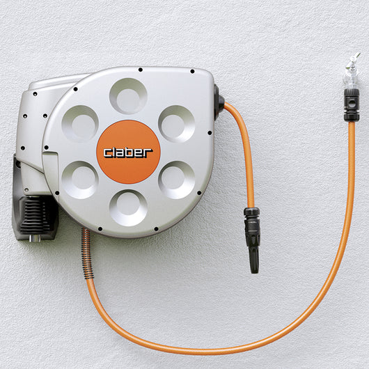 AVVOLGITUBO ACQUA GIARDINO RETRATTILE AUTOMATICO GIRAVOLE 180° 10m CLABER