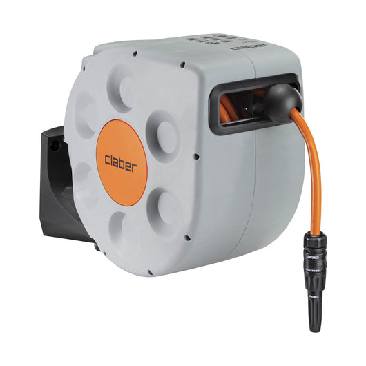 AVVOLGITUBO ACQUA GIARDINO RETRATTILE AUTOMATICO GIRAVOLE 180° 10m CLABER