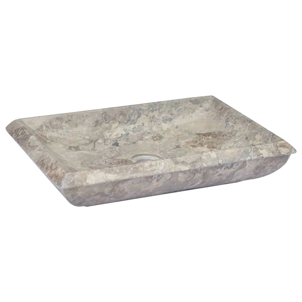Lavandino da bagno lavabo da appoggio lavabo da WC lavabo da bagno lavabo da interno 50 x 35 cm marmo grigio 02_0002808