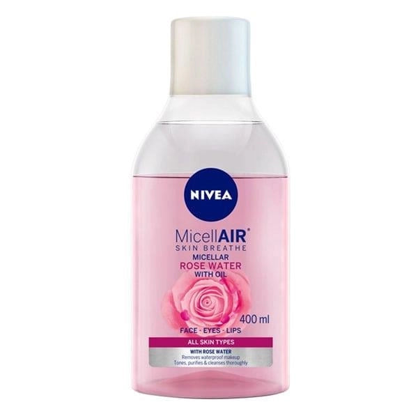 NIVEA ACQUA MICELLARE 400 ML CON OLIO E ACQUA DI ROSE BIO PELLI SECCHE SENSIBILI
