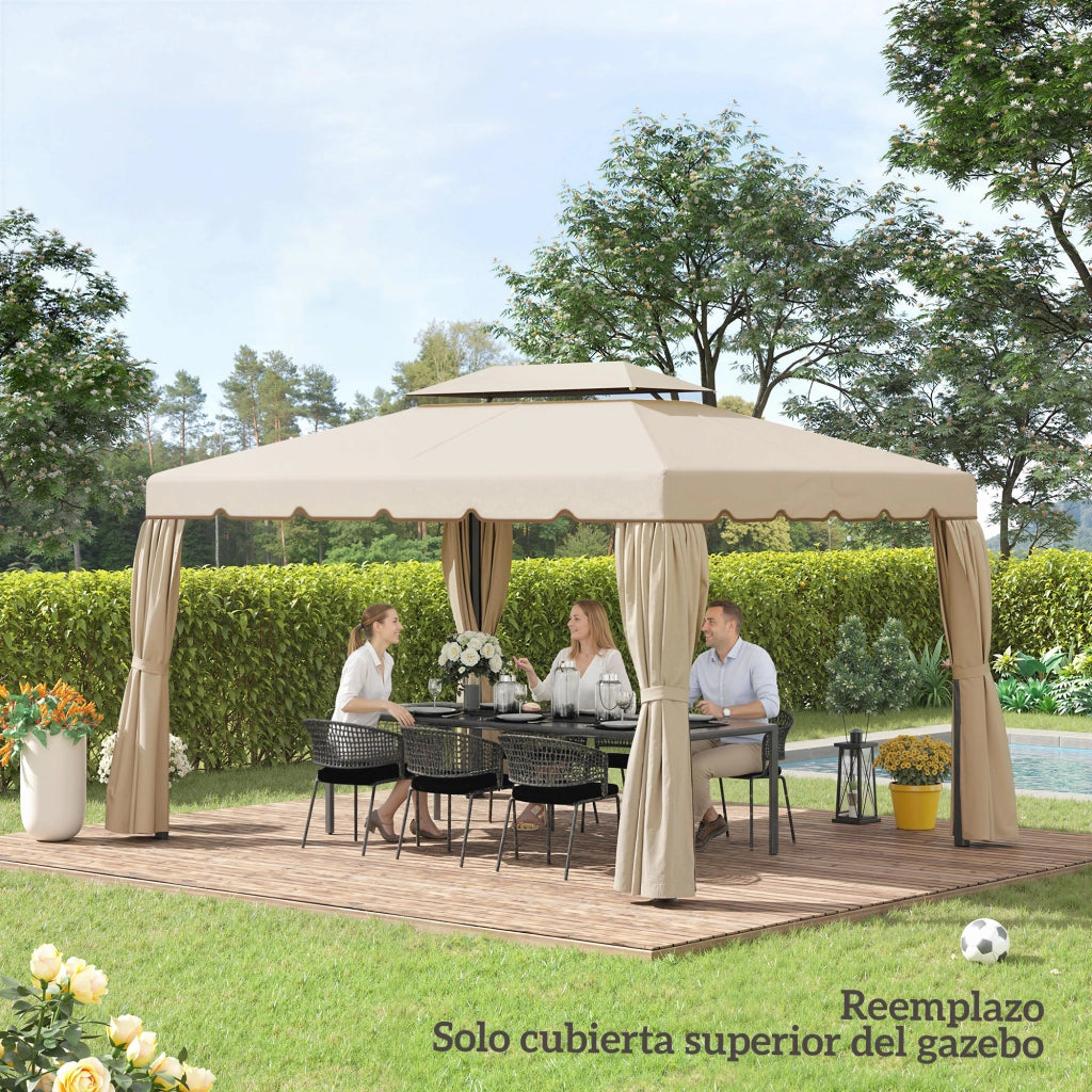 Toldo per Gazebo 4x3 m ¨C zephmum ¨C Beige